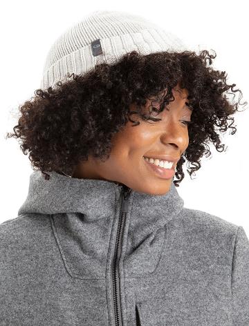 Pánské Klobouky Icebreaker Unisex Merino Vela Cuff Beanie Bílé | CZ 1859PJJQ